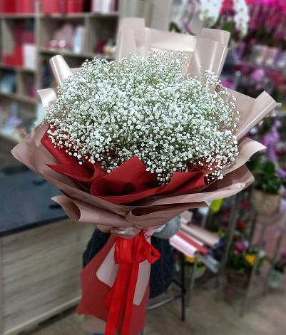 Букет цветов из: Гипсофила в Николаевской Республики Северная Осетия-Алания