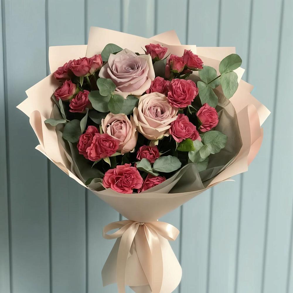 Букет цветов из: Гвоздики и Розы в Николаевской Республики Северная Осетия-Алания