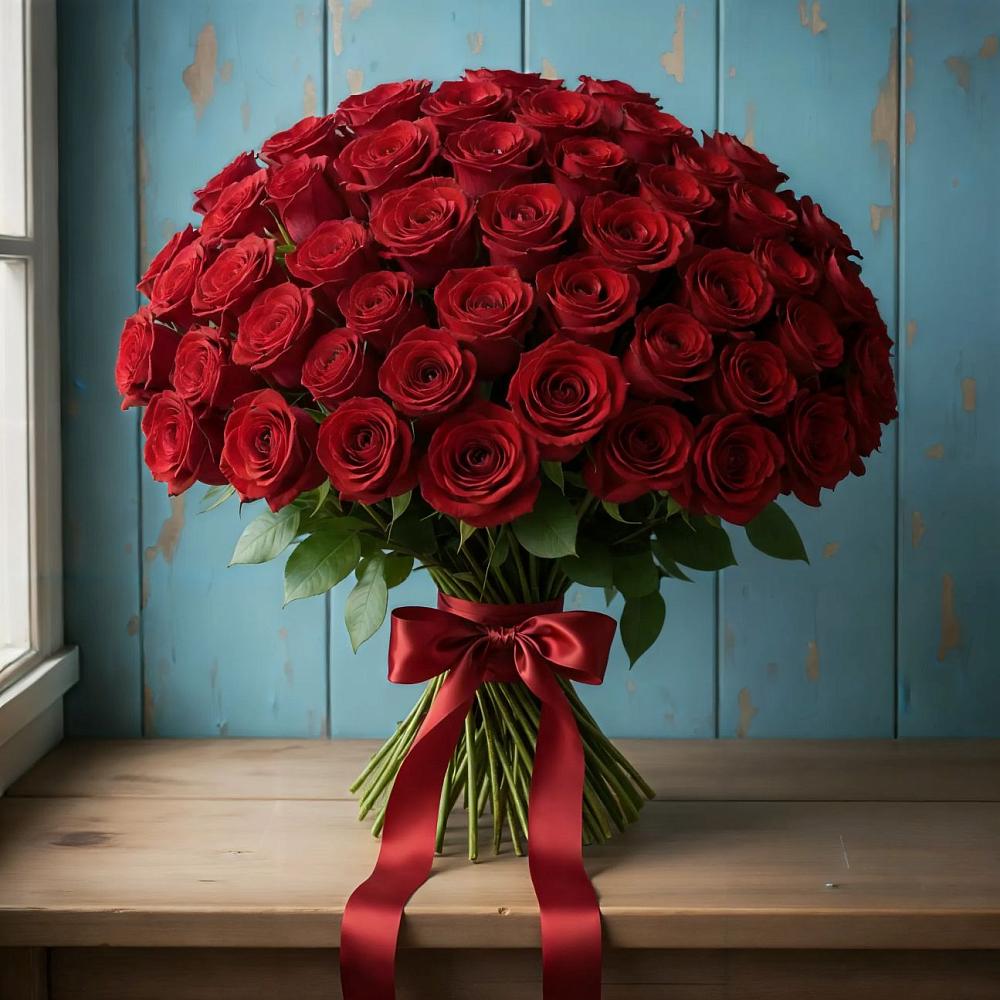 Букет Красные розы Блэк Меджик в Николаевской Республики Северная Осетия-Алания