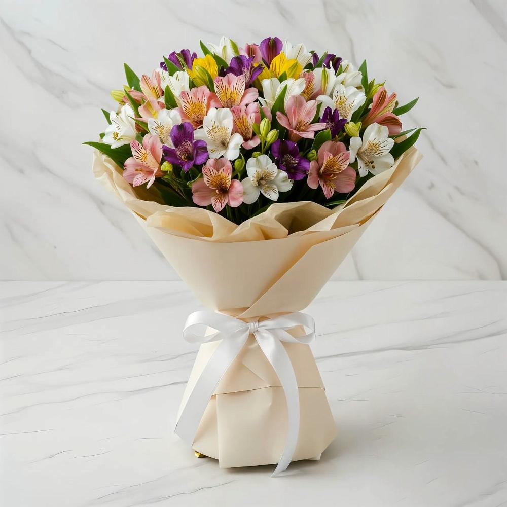 Букет цветов из: Альстромерии в Николаевской Республики Северная Осетия-Алания