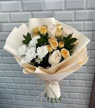 Букет цветов из:  Розы и Хризантемы в Николаевской Республики Северная Осетия-Алания