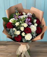Букет цветов из:  Розы и Альстромерии #REPLACE_PRED# Николаевской Республики Северная Осетия-Алания