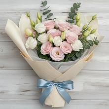 Букет цветов из:  Лизиантусы в Николаевской Республики Северная Осетия-Алания