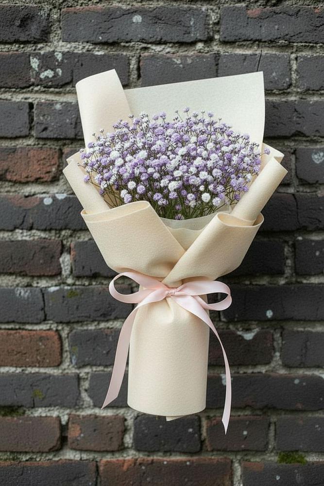 Букет цветов из: Гипсофила в Николаевской Республики Северная Осетия-Алания