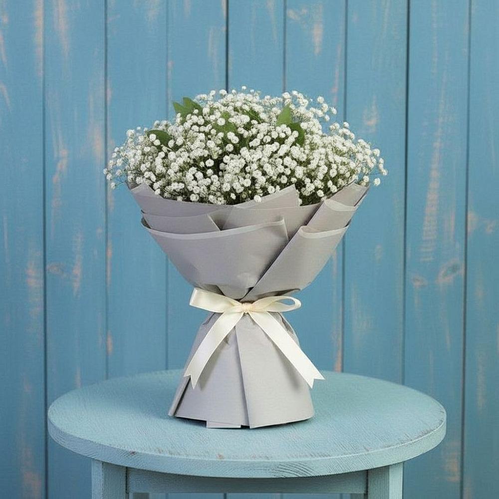 Букет цветов из: Гипсофила в Николаевской Республики Северная Осетия-Алания