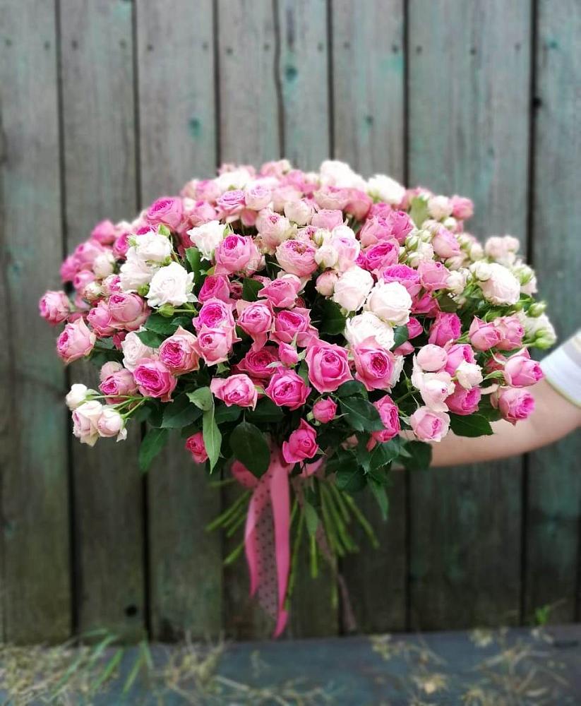 Букет Розовые кустовые розы Натали и Лав Лидия в Николаевской Республики Северная Осетия-Алания