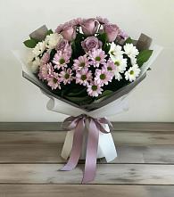 Букет цветов из:  Хризантемы и Розы в Николаевской Республики Северная Осетия-Алания