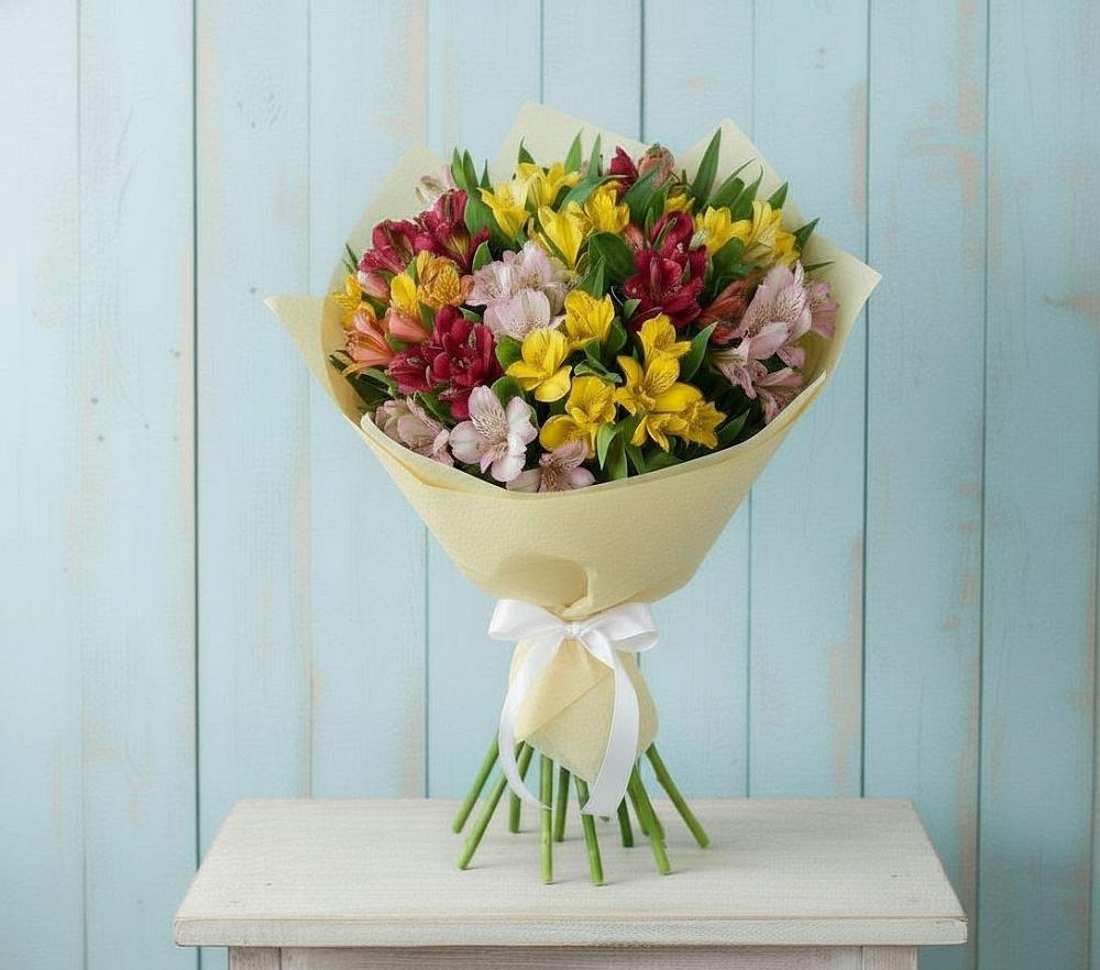 Букет цветов из: Альстромерии в Николаевской Республики Северная Осетия-Алания