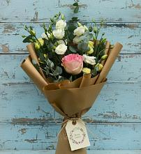 Букет цветов из:  Розы и Лизиантусы #REPLACE_PRED# Николаевской Республики Северная Осетия-Алания