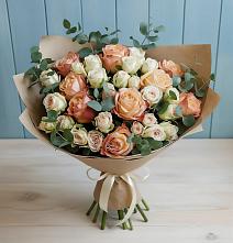 Букет цветов из:  Альстромерии и Розы #REPLACE_PRED# Николаевской Республики Северная Осетия-Алания